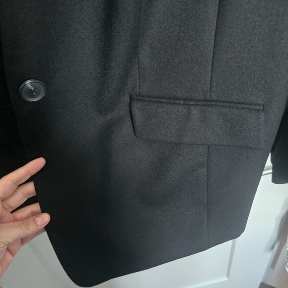 NWT Talbots Black Virgin Wool Notch Collar Single Button Blazer 24W - Picture 7 of 14